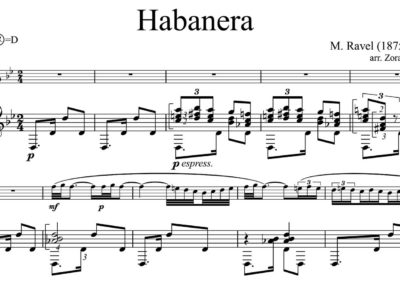M.Ravel, Habanera, arr. for guitar and flute